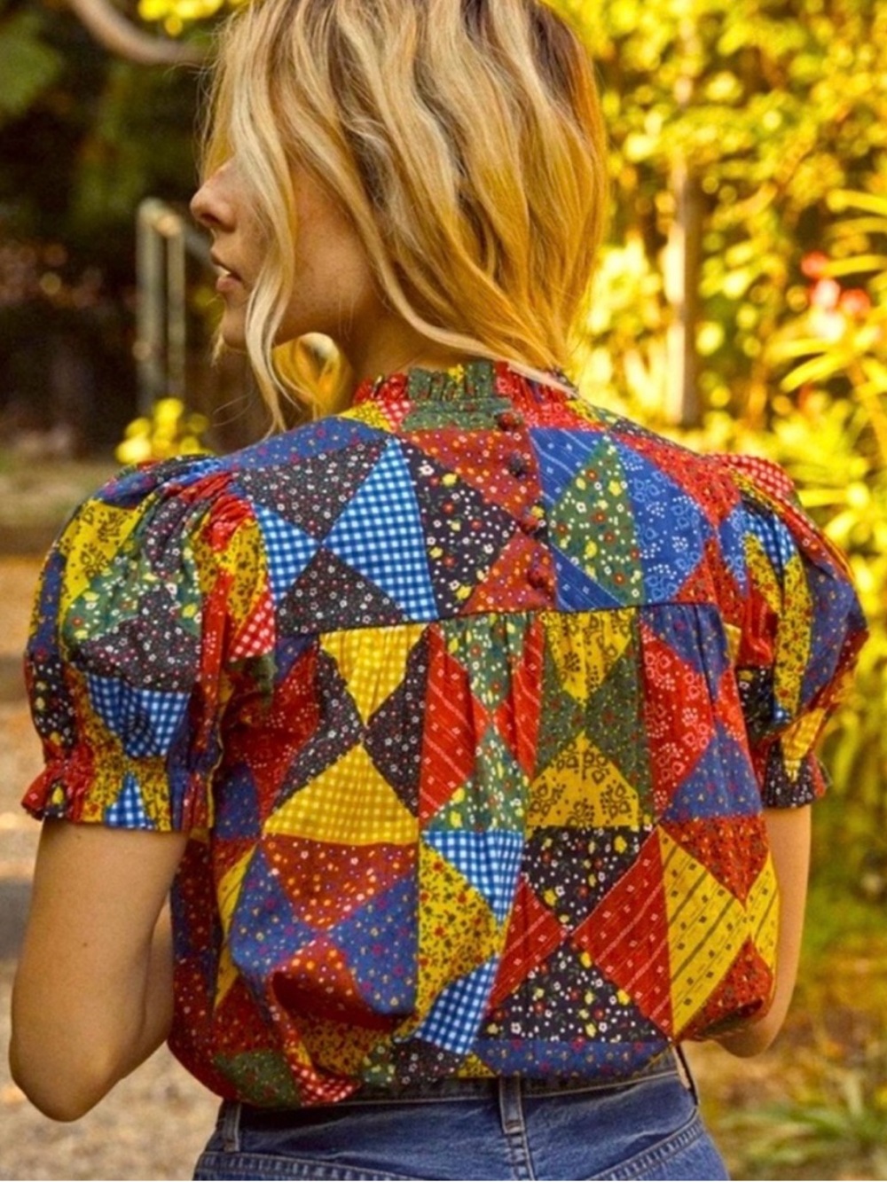 Doen Alida Countryside patchwork print top - Picture 3 of 10